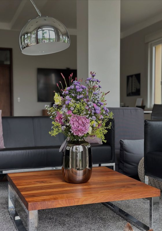 Bouquet in Rosa, Violett und Gelb