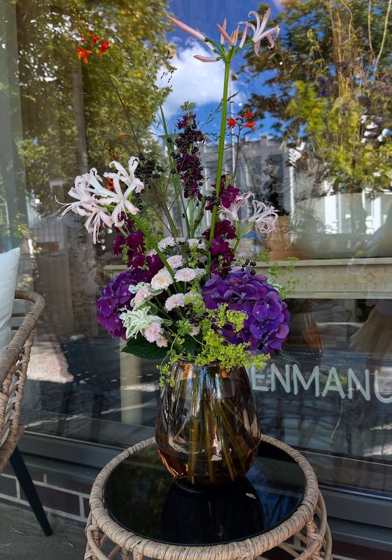 Bouquet in Violett und Weiß