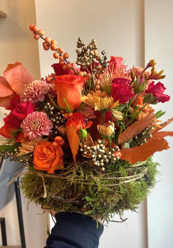 Bouquet in Orange und Rot