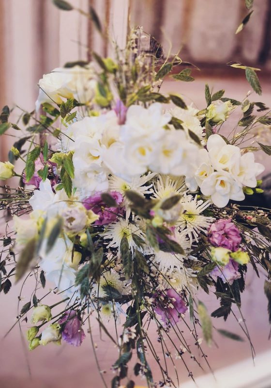 Bouquet in Weiß und Violett