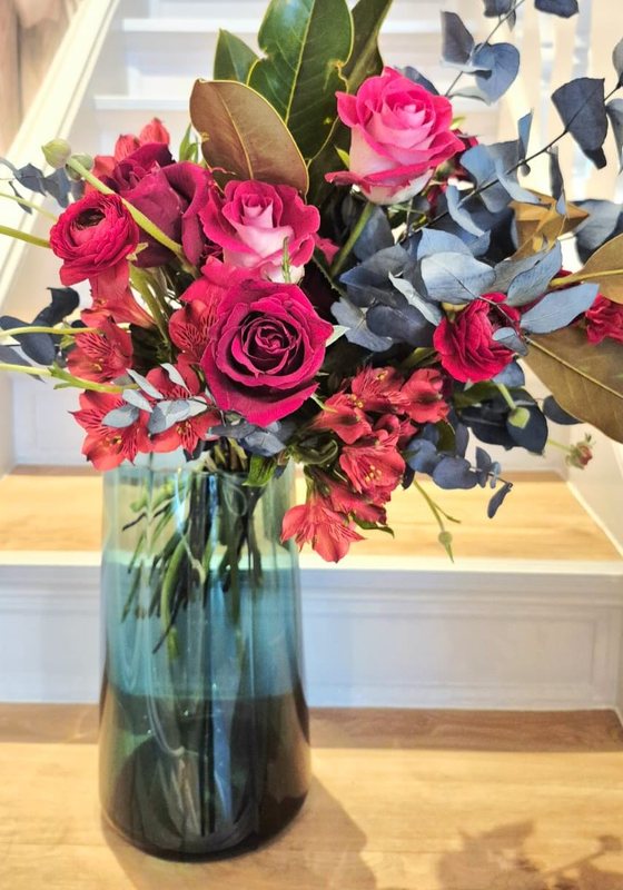 Bouquet in Rot und Rosa