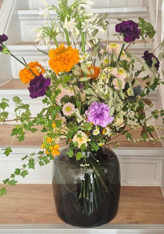 Bouquet in Orange, Violett und Weiß