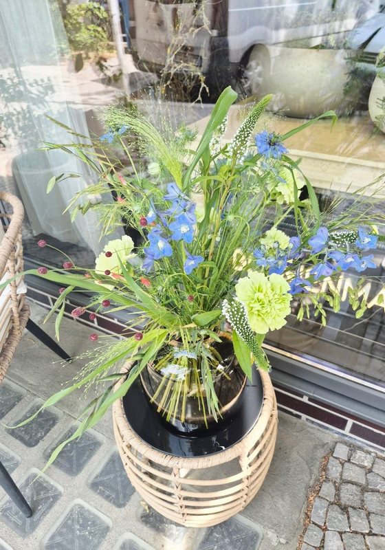 Bouquet in Blau und Grün